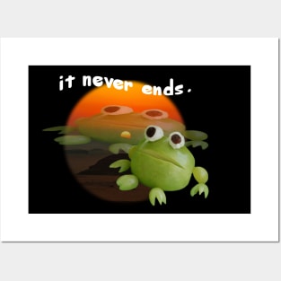 It Never Ends Trauma Frog Meme Posters and Art